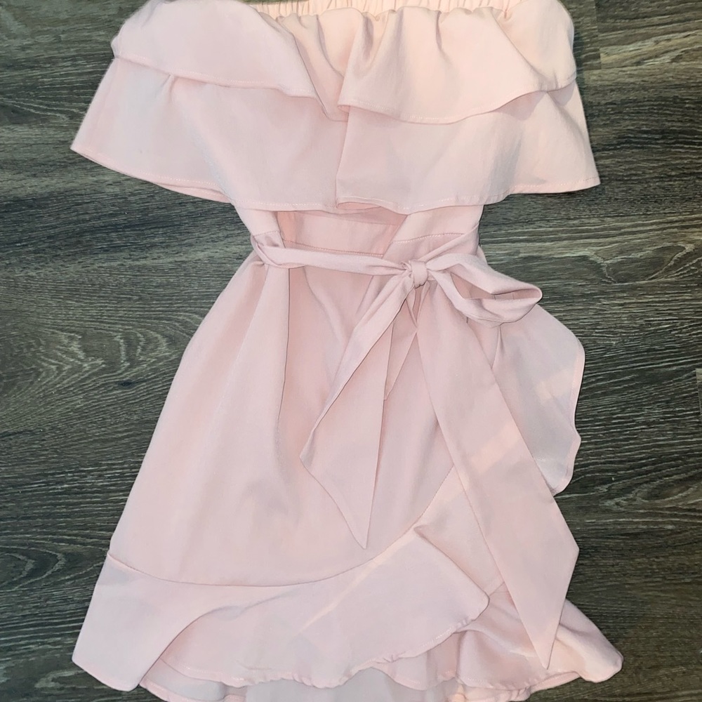 Run Away light pink strapless dress, size: medium